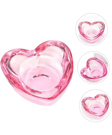 minkissy Nail Cup Glass Nail Art Cup Dappen Dish Cup Manicure Art Dish Crystal Nail Art Dappen Bowl Acrylic Nail Supplies Acrylic Nail Tools Jewelry Dish High Transparency Bracket Pink - Buy Online on GoSupps.com