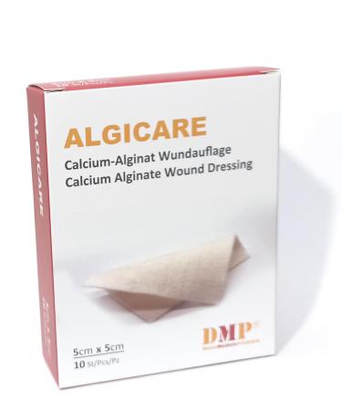 ALGICARE Calcium Alginate Wound Dressing 5x5cm Compress Pack of 10