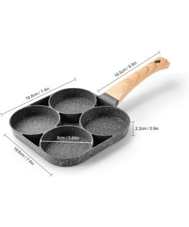 TABKER Pans Four-Hole Frying Pot Non-Stick Egg Breakfast Fried Pan Pancake Stove Pan Saucepan Cooking Utensils Cookware for Kitchen Camping - Buy Online on GoSupps.com