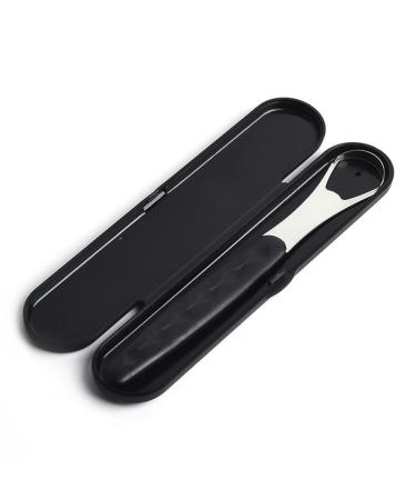 WILsem Tongue Cleaner Scraper Reusable Stainless Steel Mouth Brush Black Blue Green Non-Slip Handle