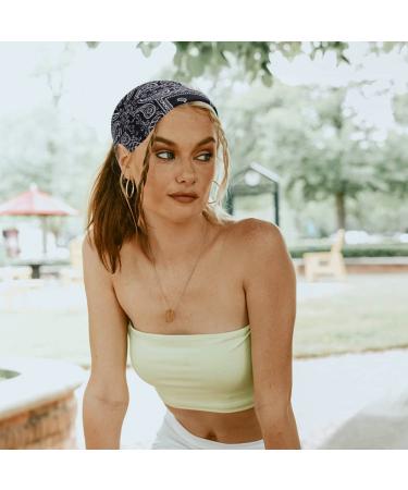 Knot Headbands 4 Pack - Wide Plain Bandana Hair Bands for Women - Red Black Blue - AOPRIE - Buy Online on GoSupps.com