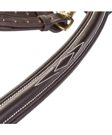 Buy SUNRIDE Windsor Genuine Leather Breastplate with Martingale for Horses - Elastic & Adjustable (Full Brown) - Shop Internationally - Buy Online on GoSupps.com