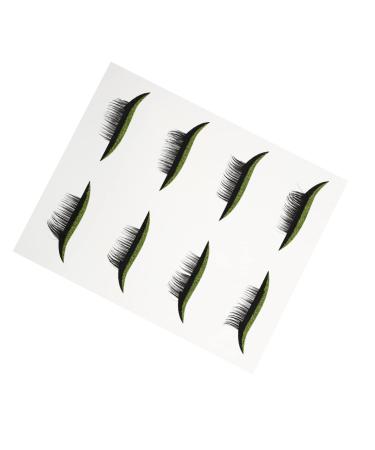 Mipcase 4 pairs Colored Lash Eyeliner Decals Line Decal Make Eyelash Temporary Shiny Makeup Pencils 4x1.5cm As Shown