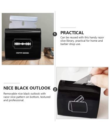 Minkissy Razor Disposal Case for Men - 2-Pack Safety Razor Slice Bank & Container (6.5x6cm) - Black - Buy Online on GoSupps.com