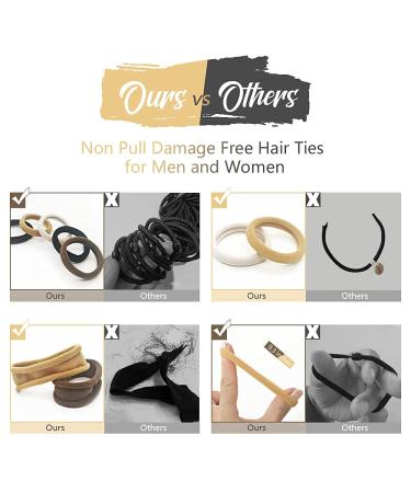 Dreamlover Seamless Hair Ties for Women - No Damage, Thick Hair Ponytail Holders, 50 Pack Multi Colors - Buy Online on GoSupps.com