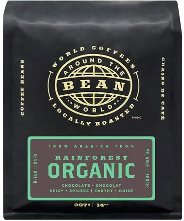 Bean Around The World Coffees Whole Bean Dark Roasted Rainforest Organic 340 gr - Buy Online on GoSupps.com
