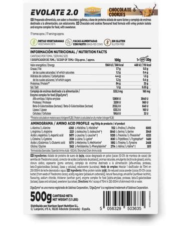  HSN HSN Evolate 2.0 Whey Protein Isolate | Chocolate Flavour 500g 16 Takes Per Pack | Whey Protein Isolate CFM + Digestive Enzymes | Non-GMO Vegan Gluten Free & Soy Free - Buy Online on GoSupps.com