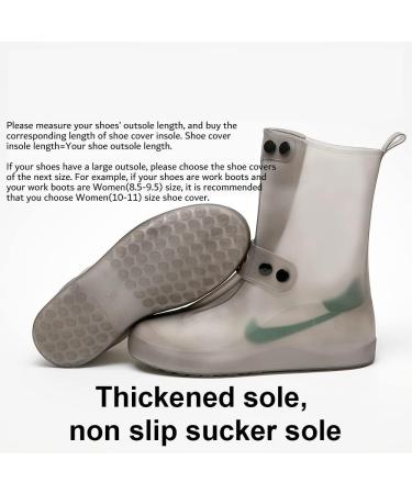 McBiuti Waterproof Rain Shoe Covers - Foldable Overshoes for Women/Men 5.5-6.5 - Gray/White Ankle Boots - Buy Online on GoSupps.com