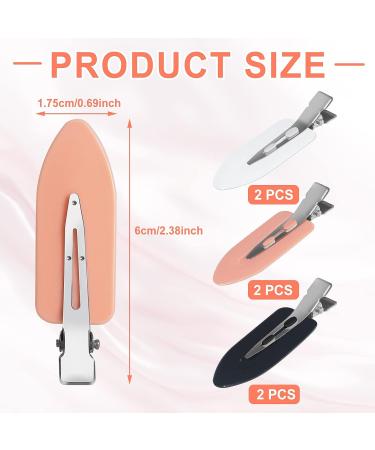 Aphrordity 6 Pcs No Bend Hair Clips for Makeup Application - Set of 2 Black, 2 White, 2 Pink - Buy Online on GoSupps.com