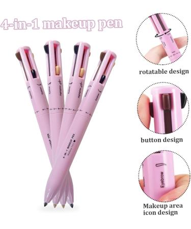 4 in 1 Makeup Pen Multifunctional Makeup Pencil from Eyeliner Lip Liner Brow Pencil And Highlighter Easy-to-Apply & Compact Makeup Accessories Style 1 - Buy Online on GoSupps.com