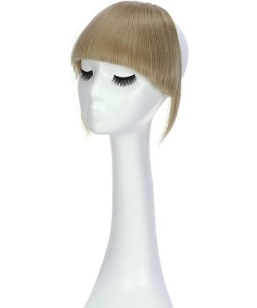 Clip In Bangs Hair Extensions - Ash Blonde Front Full Neat Bangs Fringe - Thick Straight Hairpiece for Women - Buy Online on GoSupps.com