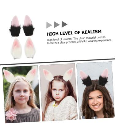 minkissy 2 Pairs Easter Party Hair Accessories Cosplay Bunny Ears Headpiece Rabbit Ear Headdress Alligator Hairpins Hair Clips Bunnies Lolita Hair Accessories Plush Miss Ear Clip Multicolor - Buy Online on GoSupps.com