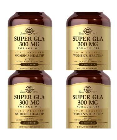 Solgar Super GLA 300 Mg 60 Sg. (4 Pack) by GLA 300 mg. 60 SGs