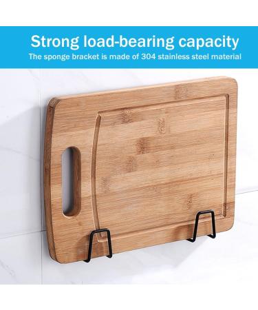 Stainless Steel Razor Bracket & Sponge Keeper Set - 2-Piece Self-Adhesive Multi-Purpose Hooks for Bathroom & Kitchen - Black - Buy Online on GoSupps.com