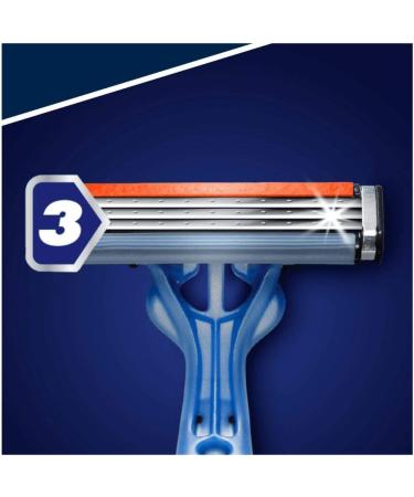 Buy Gillette Blue 3 Smooth Disposable Razors for Men - 6-Pack with 3-Blade Design | Fast International Shipping - Buy Online on GoSupps.com