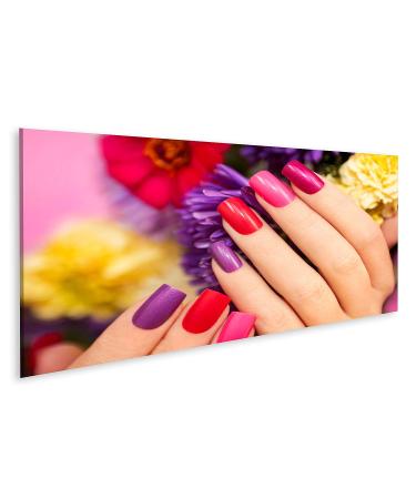 islandburner islandburner High-quality canvas print Manicure covered in nature-inspired nail polish Wall art Poster