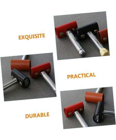 Minkissy 6-Part Leather Travel Accessories: Portable Razor & Case for Men - Durable Shaving Kit 8.5x4.5cm - Buy Online on GoSupps.com