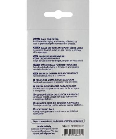 Wpro WBA101 C00380131 Laundry/Accessory/Premium Dryer Ball - Buy Online on GoSupps.com