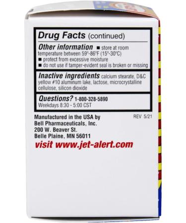 Jet Alert Double Strength Alertness Aid Caplets 200mg-90 Ct Value Packs (6) - Buy Online on GoSupps.com