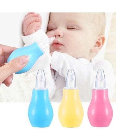 GWAWG 3 PCS Baby Nasal Aspirator Nose Sucker - Mucus Removal for Newborns and Toddlers (Blue Yellow Pink) - Buy Online on GoSupps.com