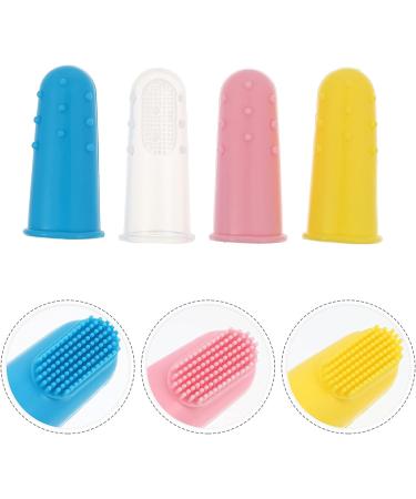4pcs Toddler Training Toothbrushes for Babies | Silicone Teething Cleaning Bristles | Oral Care Set for Infants and Toddlers | Finger Massager included | Assorted Colors - Buy Online on GoSupps.com