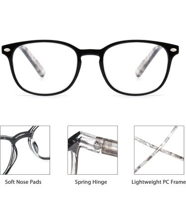 JM Reading Glasses Set of 4 Spring Hinge Readers for Men Women - Blue Light Blocking - 2.75x - 4 Pack Mixed Color - Buy Online on GoSupps.com