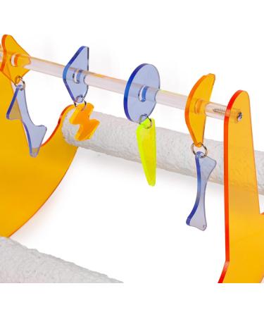 HappyBird Rockn Roll Seesaw - X-Large Acrylic Swing for African Grey Parrots | Therapeutic Perches & Fun Toy - Buy Online on GoSupps.com