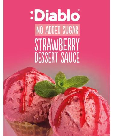 Diablo Strawberry Dessert Sauce | No Added Sugar | Gluten Free | Diabetic Friendly | Hamper Available - Perfect for Gifting | 355g - Buy Online on GoSupps.com
