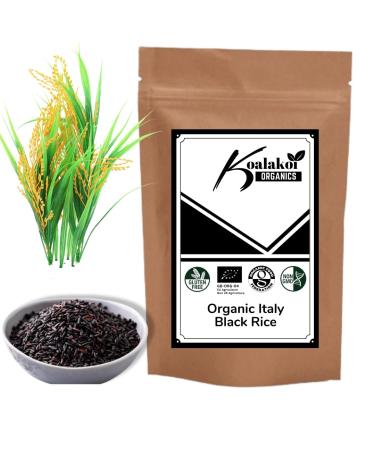ORGANIC Italian Black Rice | Forbidden Rice | Emperor rice (400g - 5kg) 100% Natural no Additives or Preservatives Perfect healthy & safe option for Vegetarians - Free UK delivery by Koalakoi (400g)