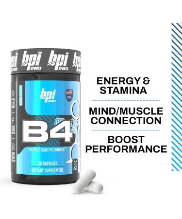 BPI Sports Nite Burn Nighttime Fat Burner & B4 Extra-Strength Fat Burner Capsules Bundle - 60 Servings - Buy Online on GoSupps.com