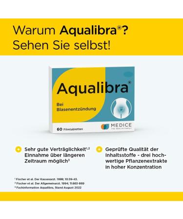 Aqualibra 60 Film-Coated Tablets for Cystitis & Urinary Tract Infection | Herbal Antibiotic Alternative | 12+ Years | Fast International Shipping - Buy Online on GoSupps.com