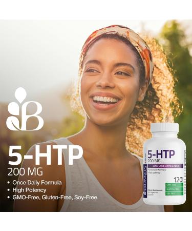 Bronson 5-HTP 200mg (5-hydroxytryptophan) Griffonia Simplicifolia Non-GMO, 60 Vegetarian Capsules 60 Count (Pack of 1) - Buy Online on GoSupps.com