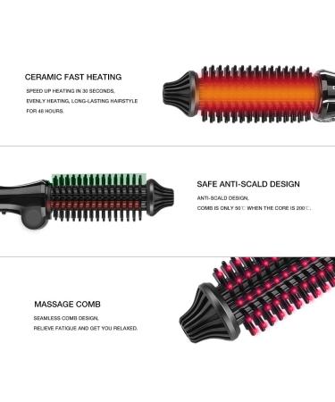 Folding Curly Hair Stick: Ceramic Tourmaline Hair Curler & Anion Hairbrush - UK Plug (110 240V) for Easy Styling - Buy Online on GoSupps.com