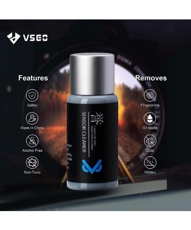 VSGO VS-S02-E APS-C Sensor Cleaning Kit - 10 Swabs & Cleaner Solution for Nikon Canon DSLR - Buy Online on GoSupps.com