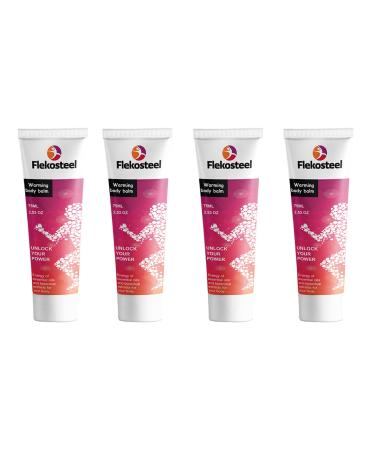 4 x 75 ml Flekosteel Warming Body Balm - Buy Online on GoSupps.com