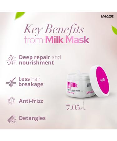Milk Keratin Hair Treatment Mask - Moisturizing & Nourishing for Damaged Hair - Prevents Split Ends & Breakage - 7.05 oz - Buy Online on GoSupps.com