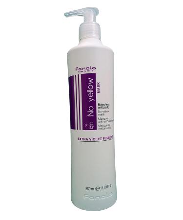 Fanola No Yellow Mask 11.8 oz - Anti Brass Purple Hair Toner - For Blonde, Silver, Gray Hair - Removes Yellow Tones - Unscented (11.83 Fl Oz) - Buy Online on GoSupps.com