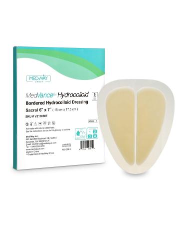 MedVance TM Hydrocolloid   Bordered Hydrocolloid Adhesive Dressing  Sacral  6X 7 Box of 5 DRESSINGS 5 Count (Pack of 1)