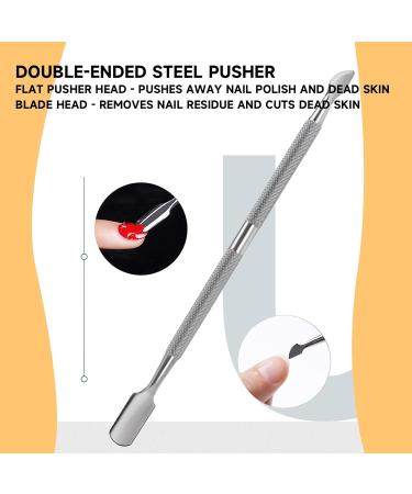 Airfish Stainless Steel Cuticle Pushers Cuticle Nippers Set Professional Cuticle Trimmer Perfect Nail Care Tool(Silver) - Buy Online on GoSupps.com