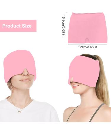 ABRVUAHM Migraine Relief Cap Reusable Cold Hot Therapy Migraine and Headache Relief Cap Cold Pack with Head Wrap for Stress Relief Tension Headache Sinus Stress Puffy Eyes (Pink) - Buy Online on GoSupps.com