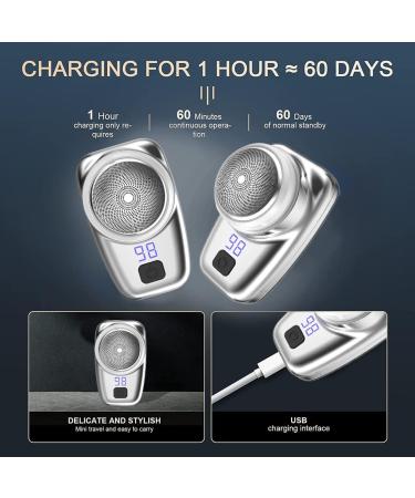 Mini Shaver Electric Shaver USB Pocket Shaver with LED Charge Indicator UK Rechargeable Portable Electric Face Shaver Razor Travel Beard Trimmer for Men Gift for Father Boyfriend Husband - Buy Online on GoSupps.com