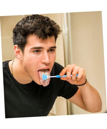 Professional Tongue Cleaner Brush - Healeved 10 STK Adult Tongue Cleaning Tools - Effective Tongue Scraping & Oral Hygiene - 19.5x3x0.6cm - Buy Online on GoSupps.com