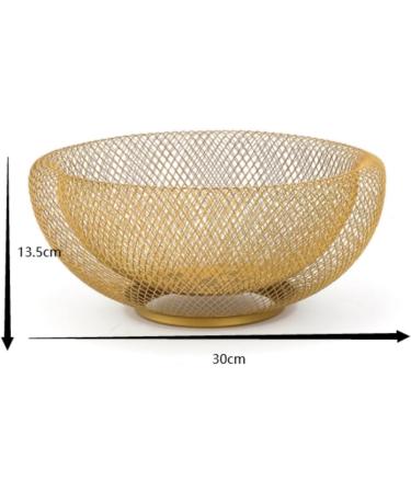 Fruit Basket Fruit Bowl Metal Wire Woven Fruit Storage Bowl Basket for Kitchen Large Mesh Fruit Stand for Pineapple Kitchen Organizers and Storage (Color : A Size : 13.5 * 30cm) - Buy Online on GoSupps.com