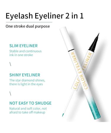 Multichrome Waterproof Double-Head Eyeliner Pen - Ultra-Fine Tip, Smudge-proof, Metallic Grey - 1PC - Buy Online on GoSupps.com