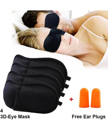 3D Black Sleep Mask - Light Blocking Night Sleeping Eye Mask (1 Count) - Buy Online on GoSupps.com