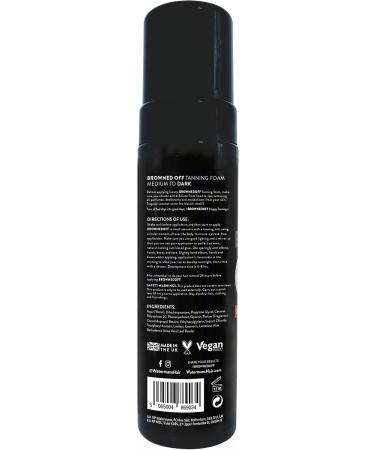 Browned Off Self Tanning Mousse 200ml - Medium to Dark | With Aloe Vera & Vitamin E | Fast Drying Vegan Formula - Buy Online on GoSupps.com