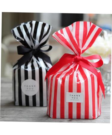 ORFOFE 150pcs Candy Bags Cellophane Treat Bags Storage Bag Christmas Candy Bag Bag Stripe Biscuit Bag - Buy Online on GoSupps.com