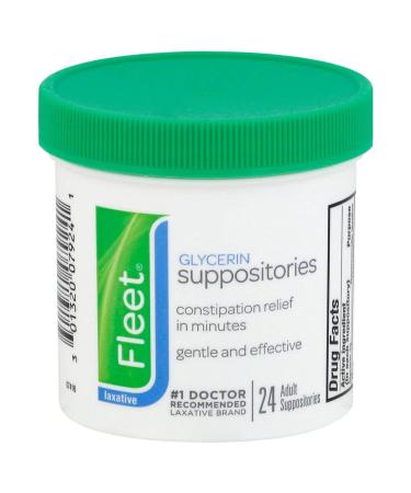 Fleet Adult Glycerin Suppositories 24 Count 24 Count (Pack of 1)