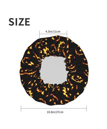 Happy Halloween Printed Waterproof Shower Cap - Fits All Head Sizes & Hair Textures | Women's Bath Cap - Buy Online on GoSupps.com