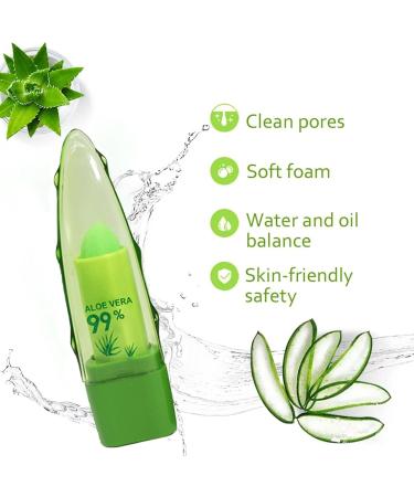 Aloe Vera Lip Balm Magic Colour Changing Lipstick Long Lasting Lip Balm Set Lips Moisturizer Aloe Vera Lip Stick for Women Girls (3 Pack) - Buy Online on GoSupps.com